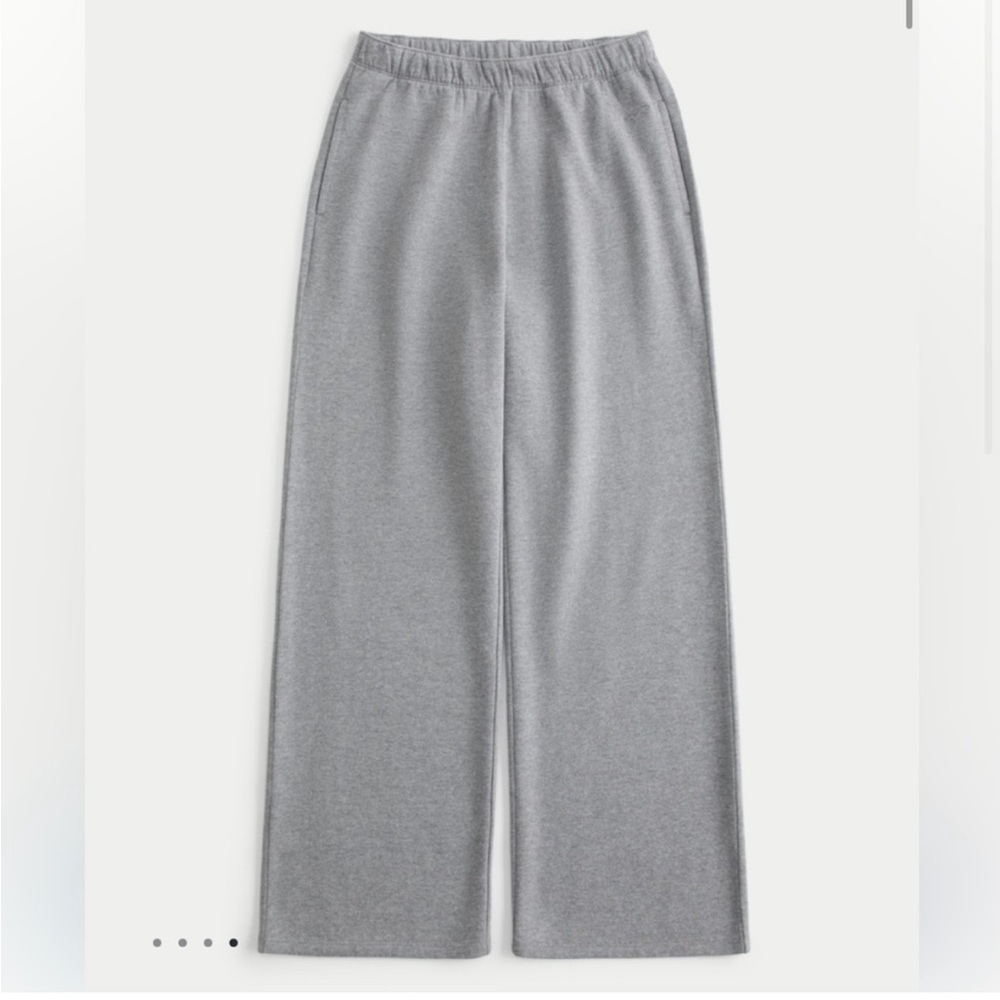 Hollister Gray Wide Leg Pants Relaxed Fit, Size L